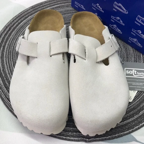 🔥 Women's Birkenstock Boston Narrow Fit Suede Shoes - Brand New with Tags - Picture 1 of 5